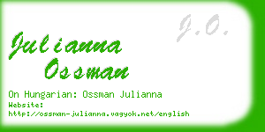 julianna ossman business card